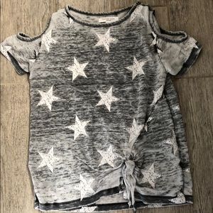 Off the shoulder tee shirt